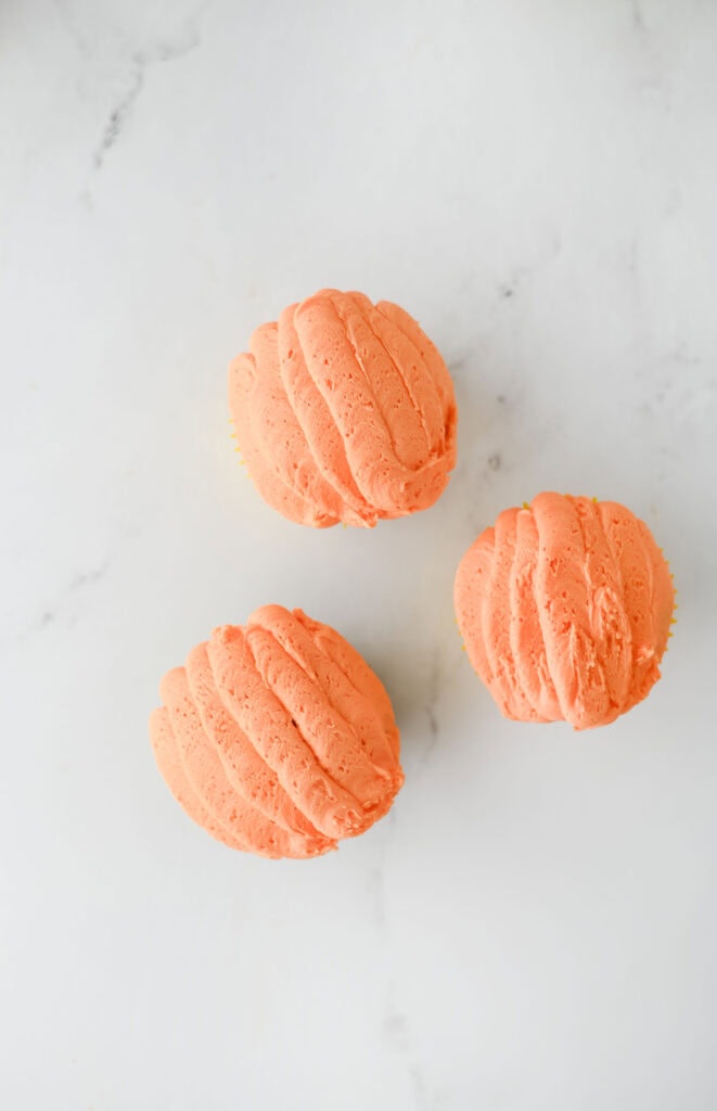 Pumpkin Cupcakes Process Photo