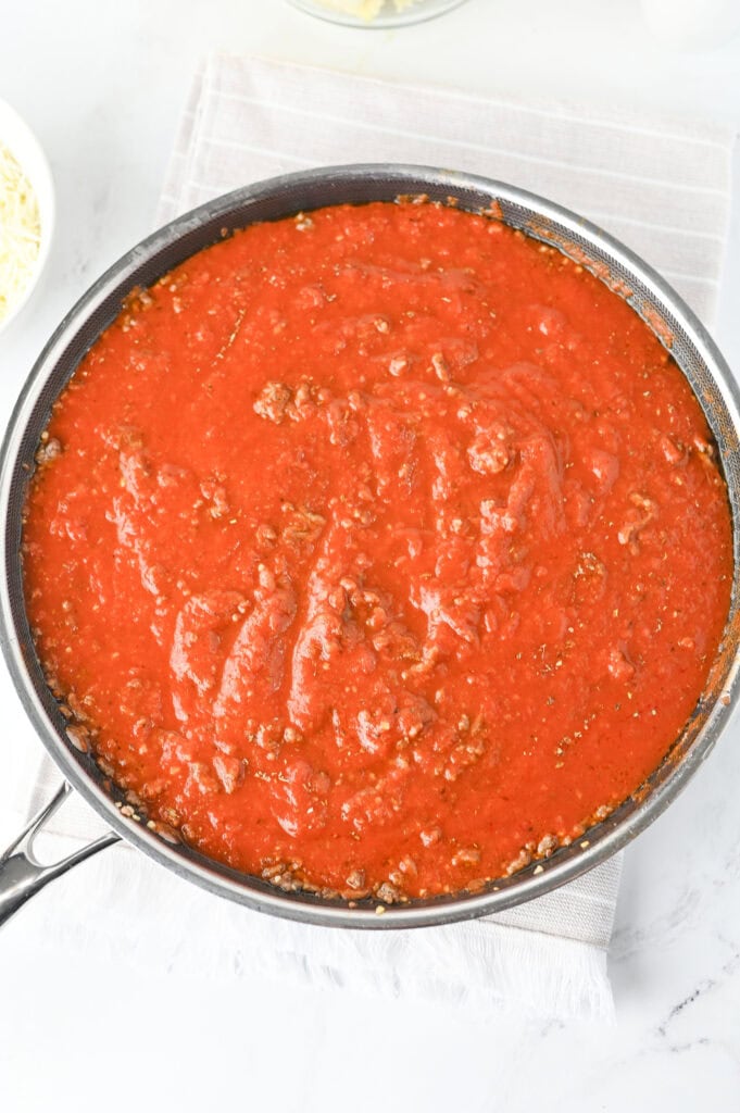 Crockpot Ravioli Lasagna Process Photo