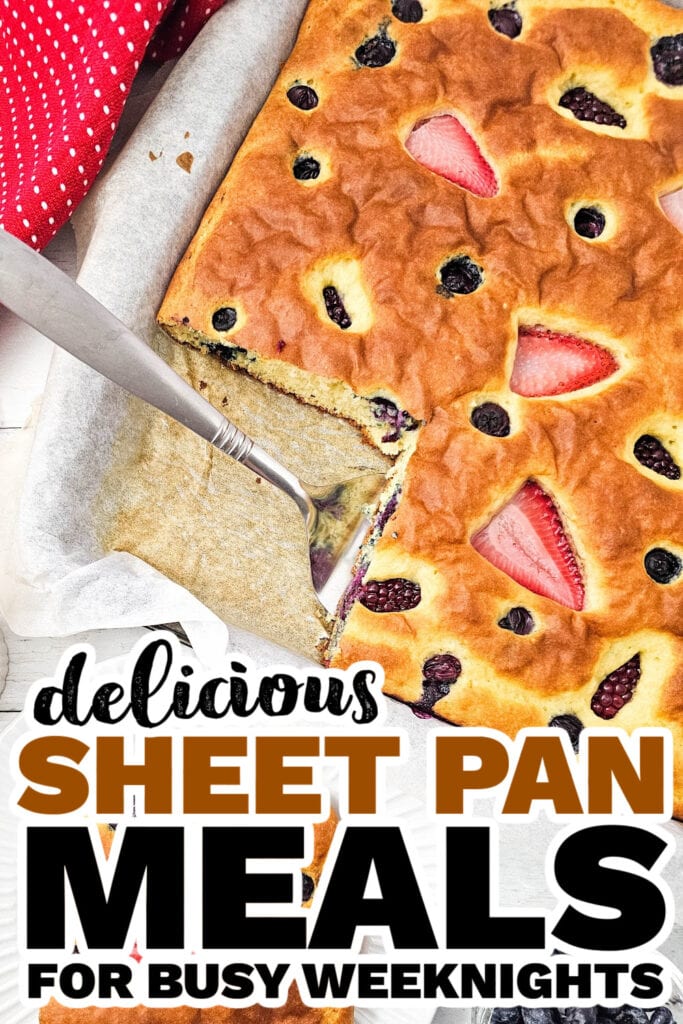 sheet pan meals - Sheet Pan Berry Pancakes