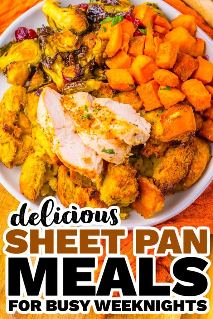 sheet pan meals - Sheet Pan Thanksgiving Dinner for Two