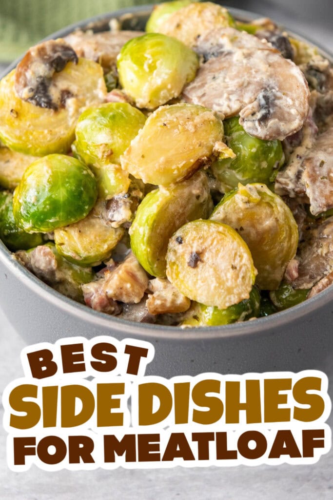 side dishes for meatloaf - Creamy Brussels Sprouts with Pancetta
