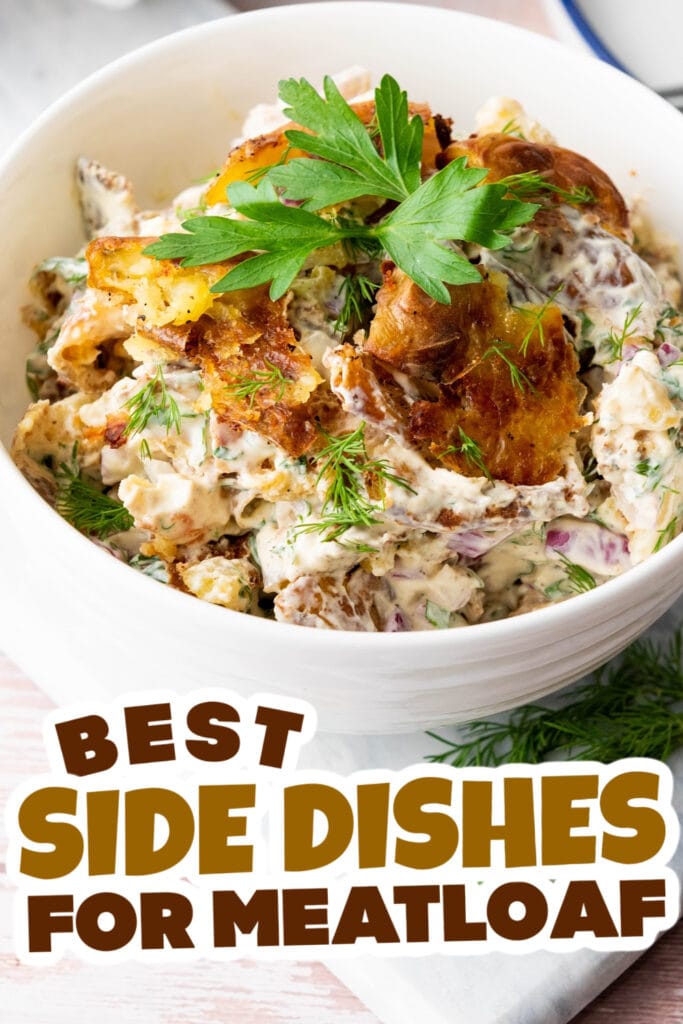 side dishes for meatloaf - Smashed Potato Salad