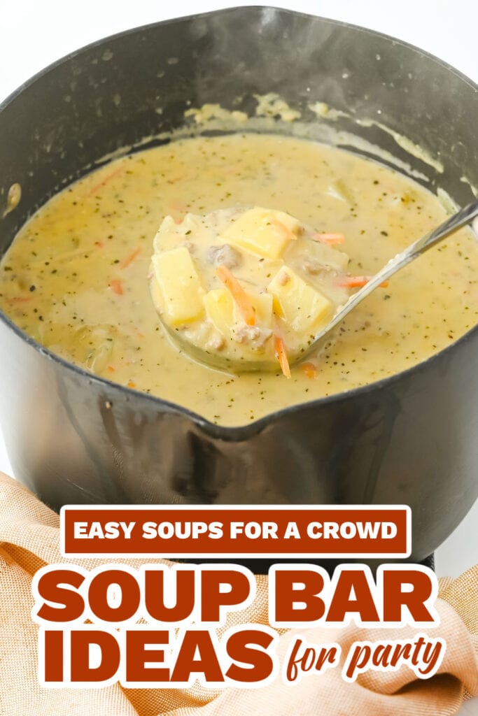 soup bar ideas - One-Pot Cheeseburger Soup