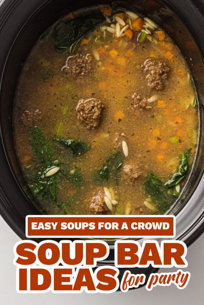 soup bar ideas - Slow Cooker Italian Wedding Soup