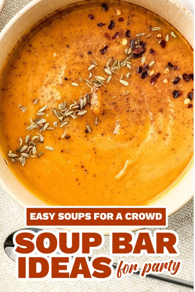 soup bar ideas - Sweet Potato and Carrot Soup