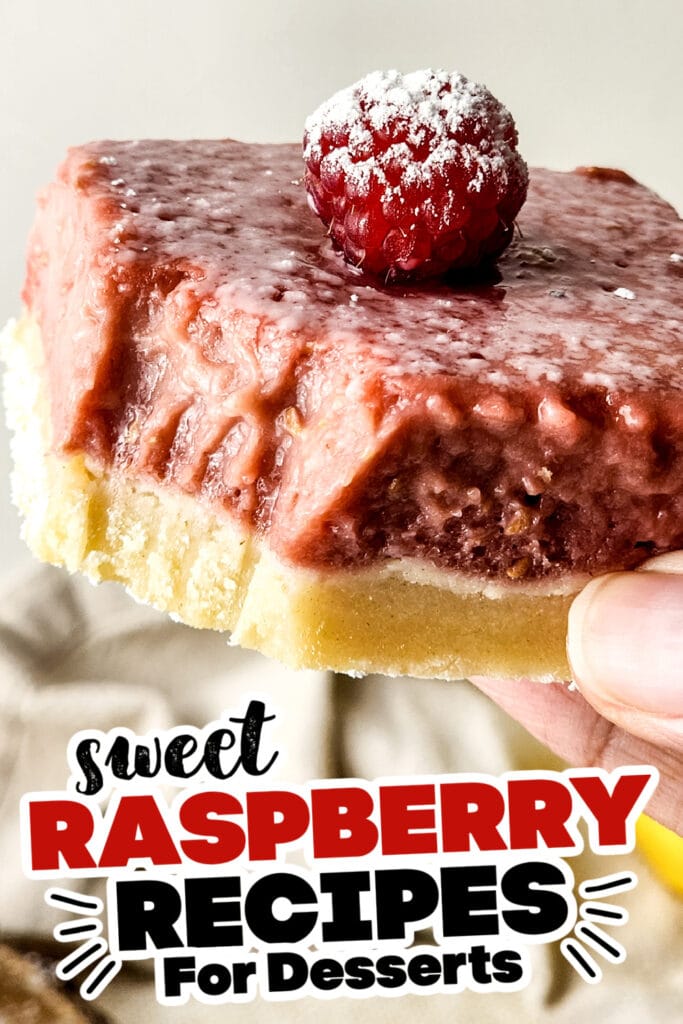 sweet raspberry recipes - Fresh Raspberry Lemon Bars with Shortbread Crust