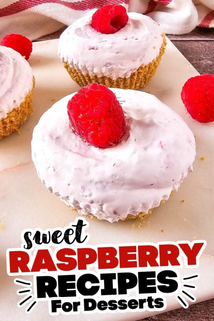 sweet raspberry recipes - Mini No-Bake Raspberry Cheesecakes