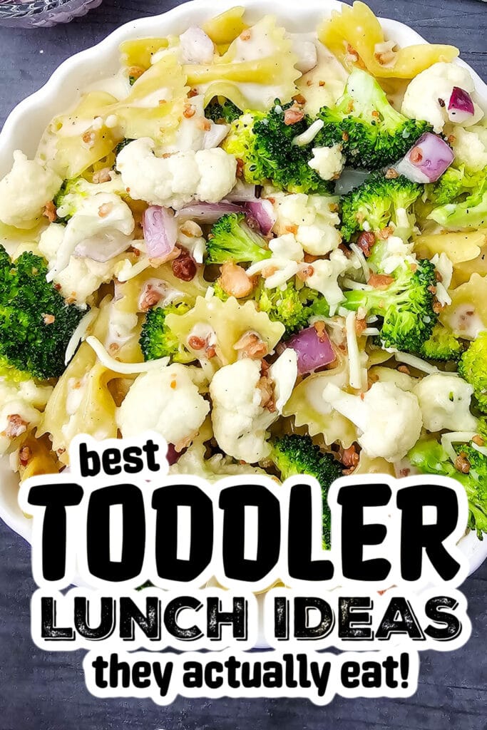 toddler lunch recipes - Broccoli Cauliflower Pasta Salad