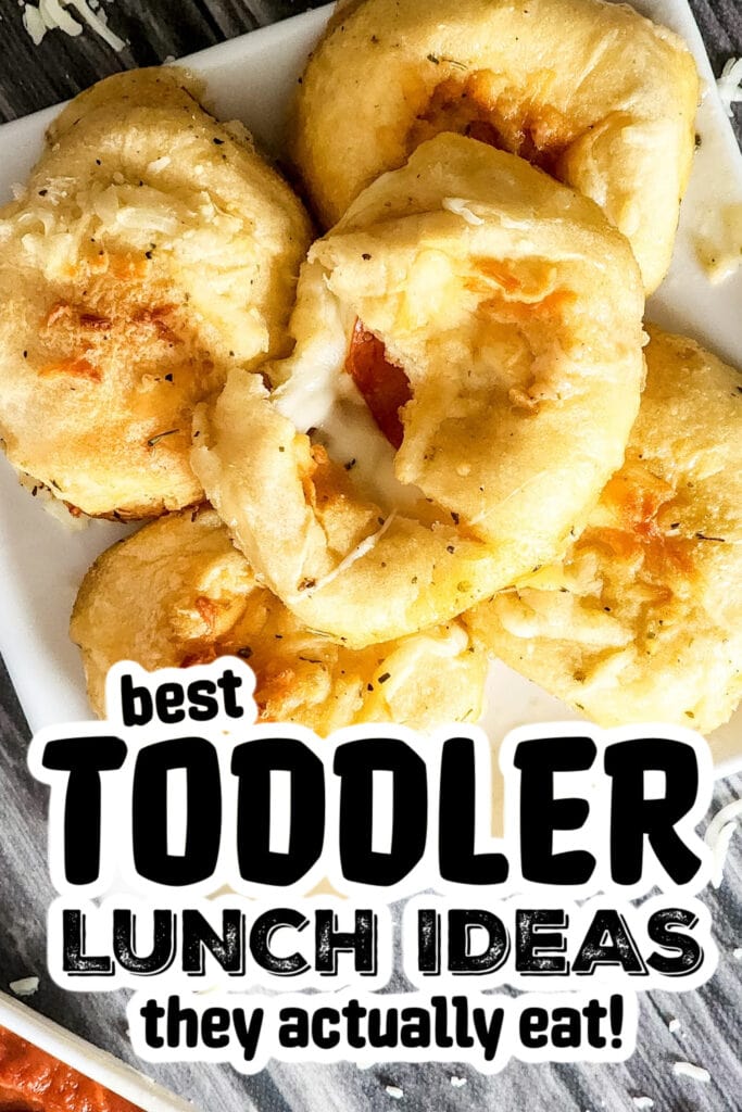 toddler lunch recipes - Cheesy Pepperoni Pizza Biscuits