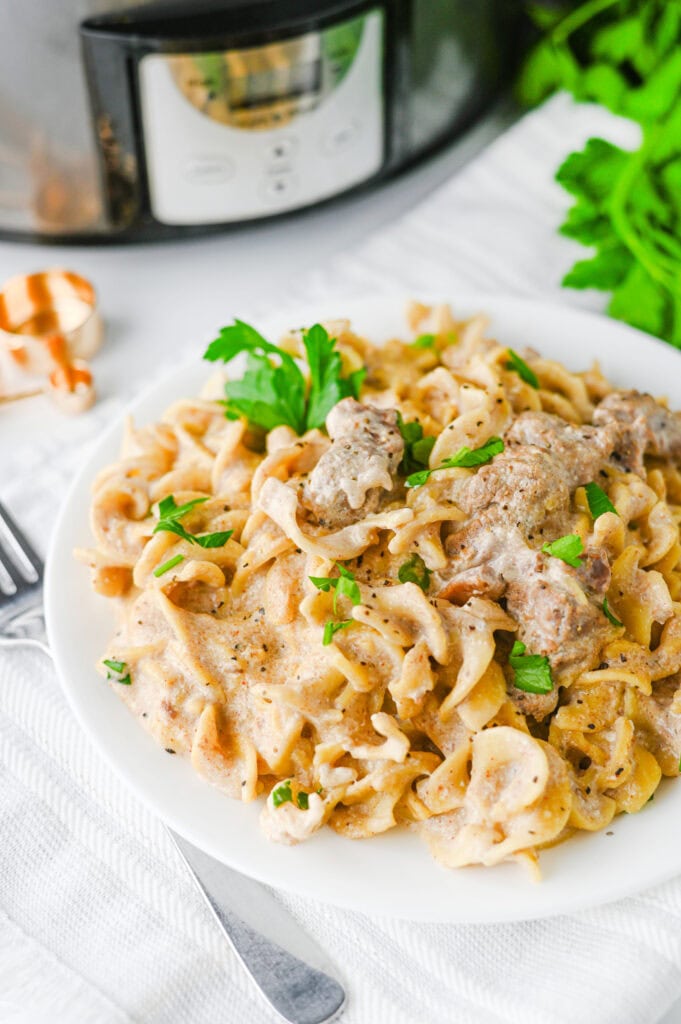 Crock Pot Beef Stroganoff Process Photo
