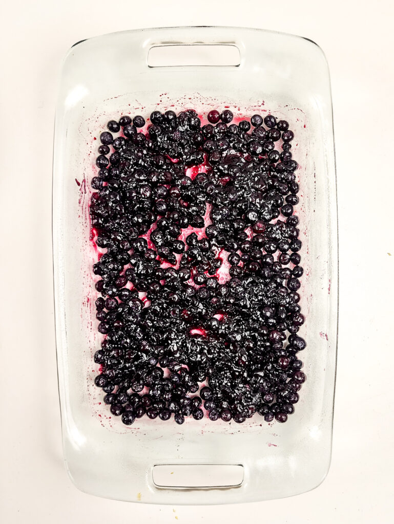 Lemon Blueberry Dump Cake Process Photo