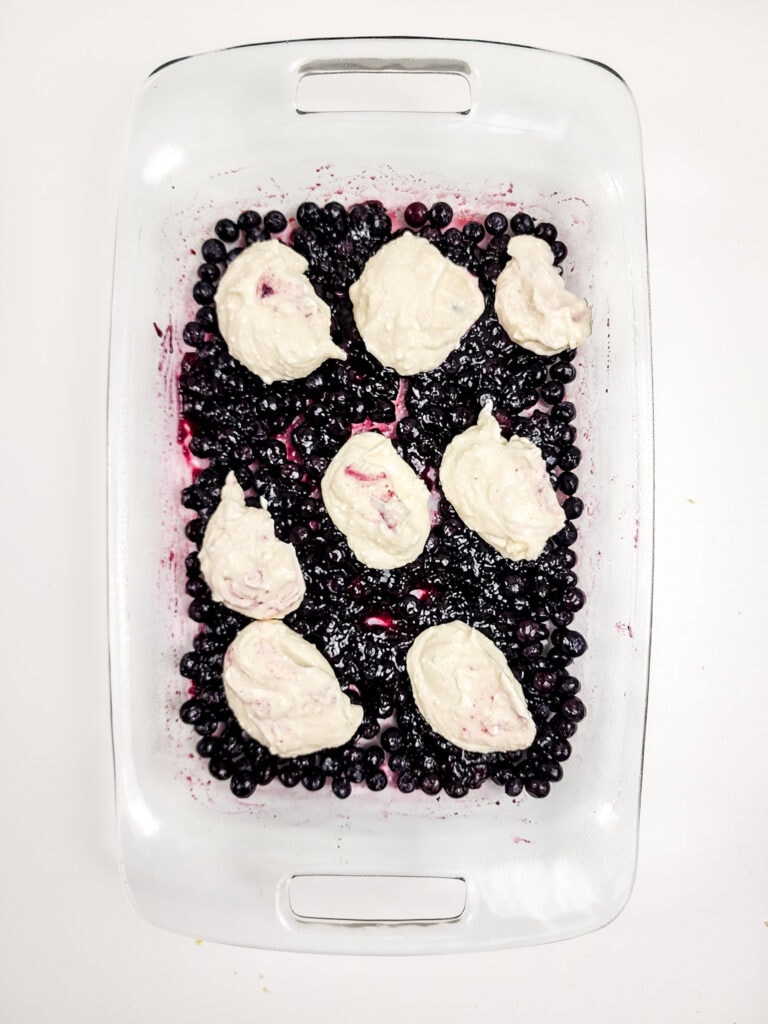 Lemon Blueberry Dump Cake Process Photo