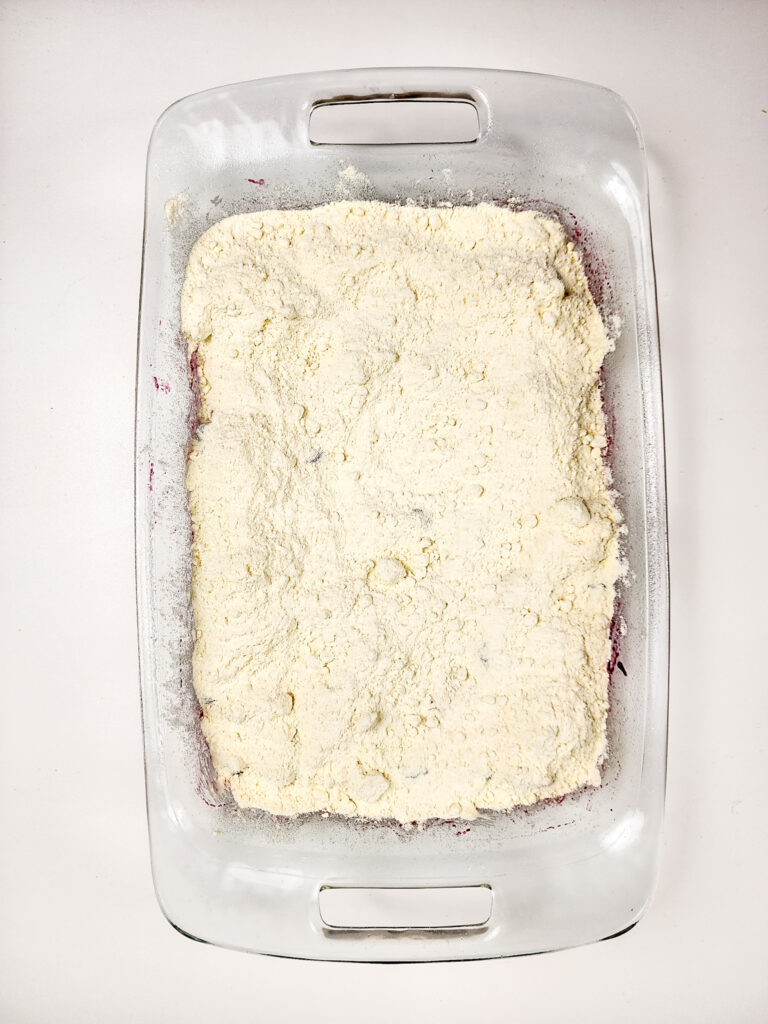 Lemon Blueberry Dump Cake Process Photo