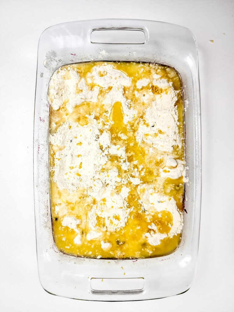Lemon Blueberry Dump Cake Process Photo