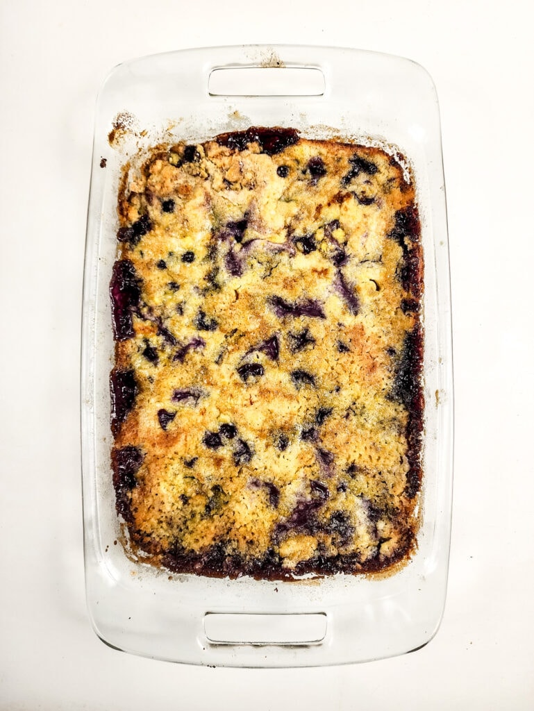 Lemon Blueberry Dump Cake Process Photo