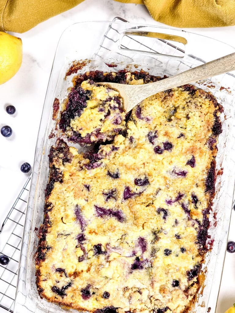 Lemon Blueberry Dump Cake Process Photo
