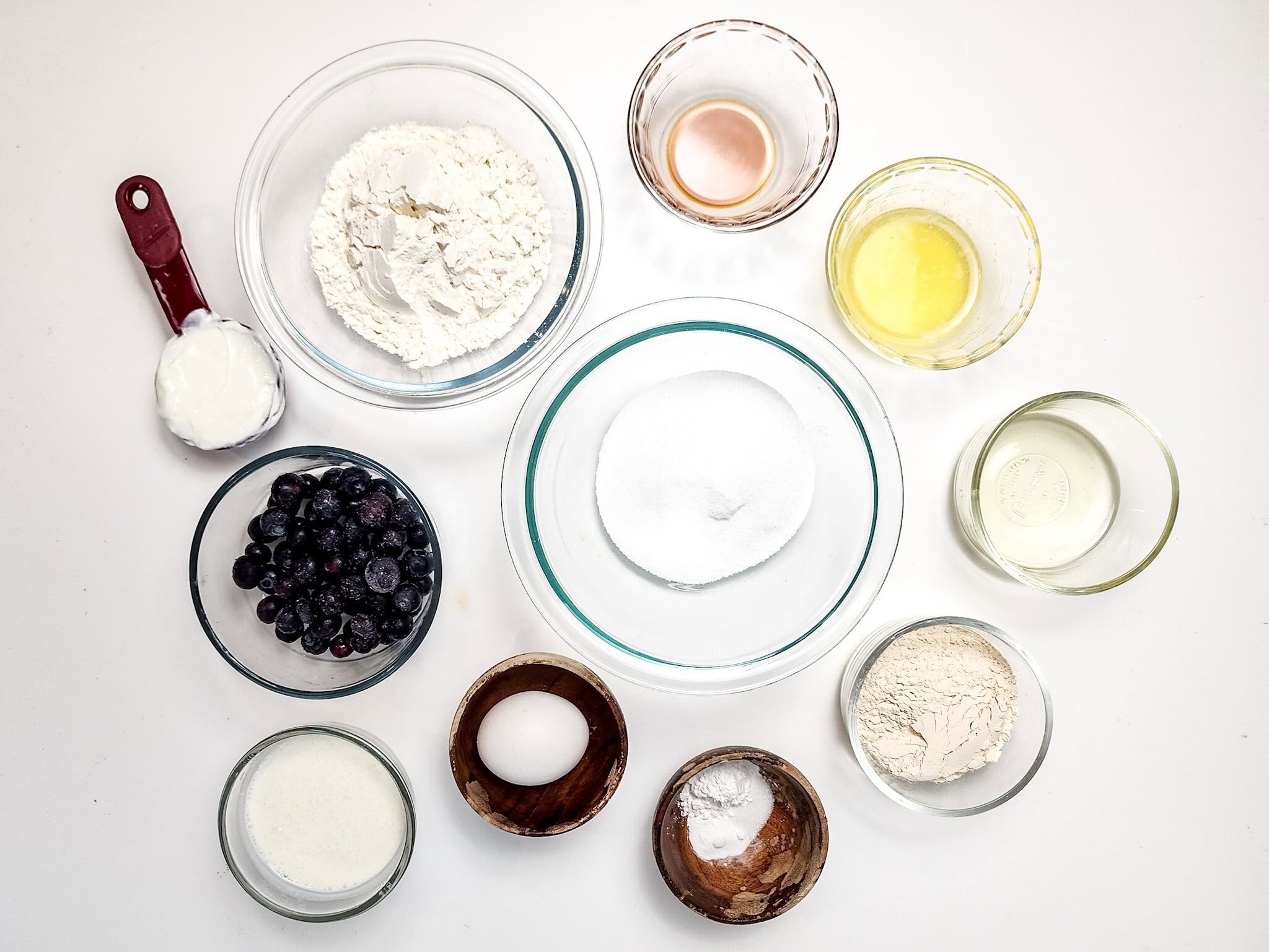 Blueberry Protein Muffins Process Ingredients