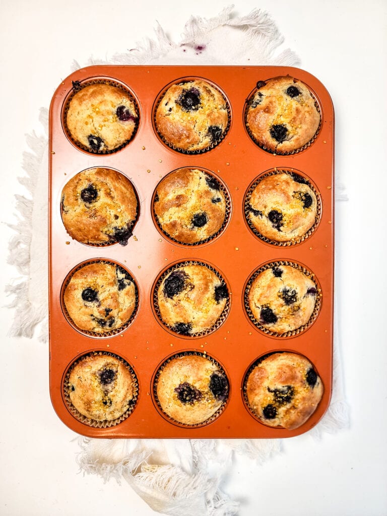Blueberry Protein Muffins Process Photo