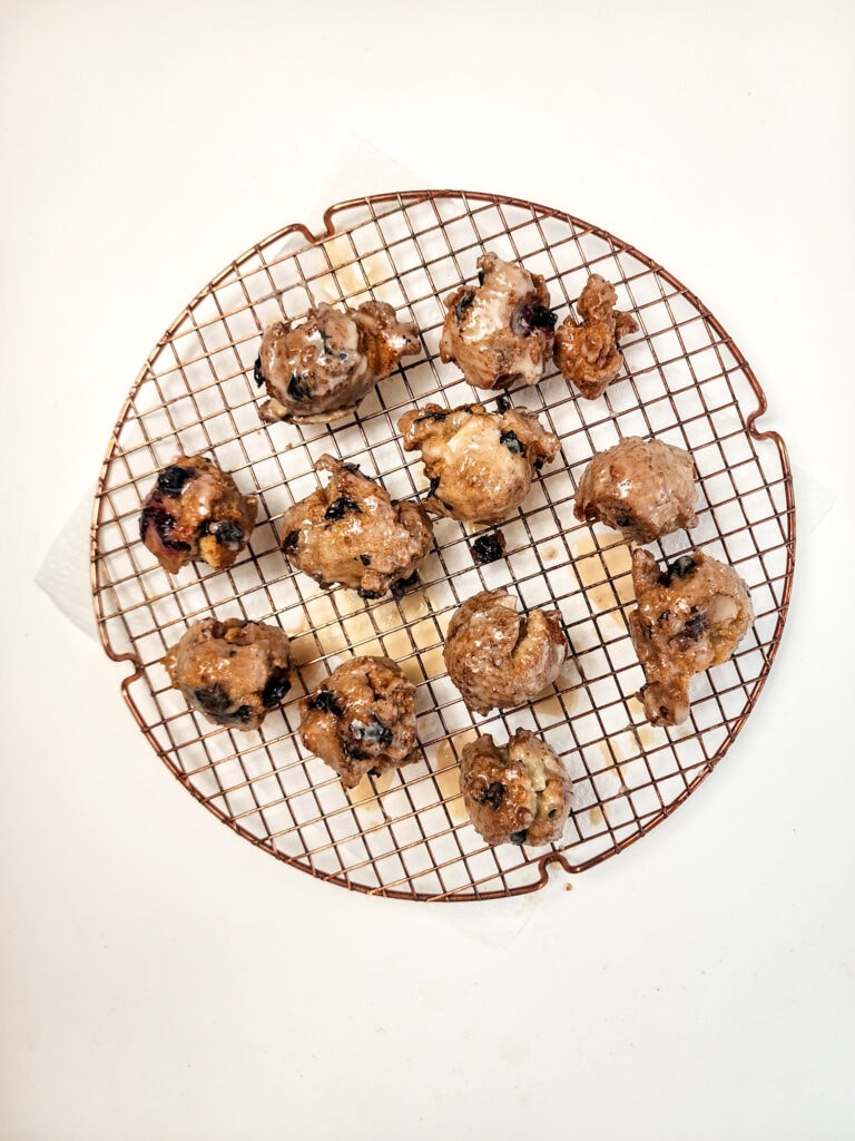Blueberry Donut Holes process photo