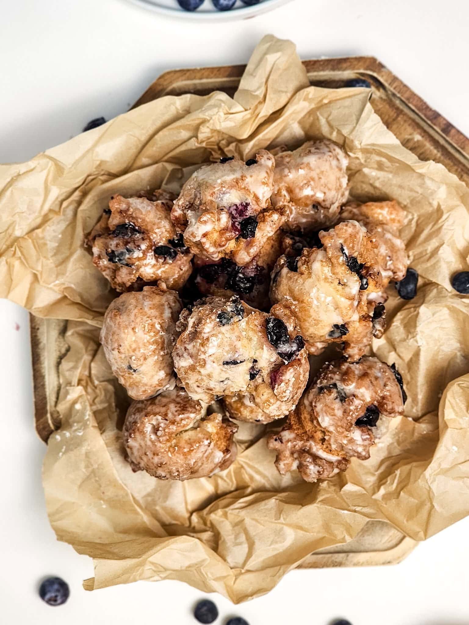 Blueberry Donut Holes process photo