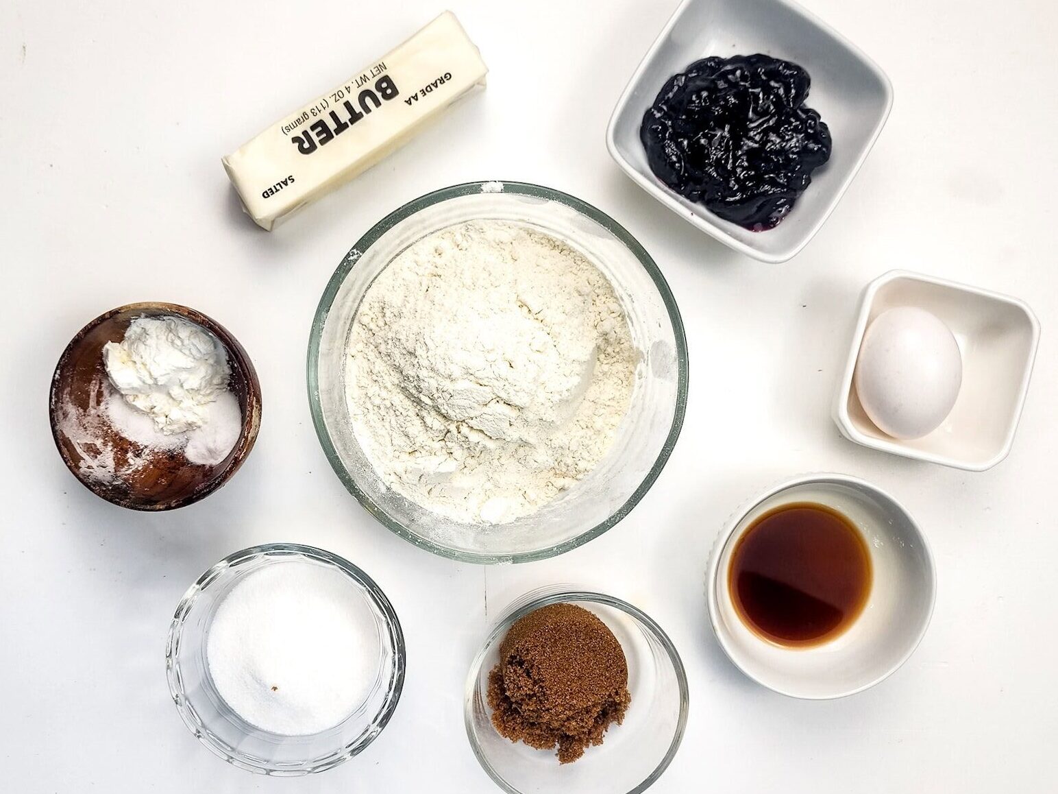 Blueberry Crumble Cookies Process Ingredients