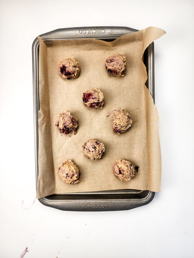 Blueberry Crumble Cookies Process Photo