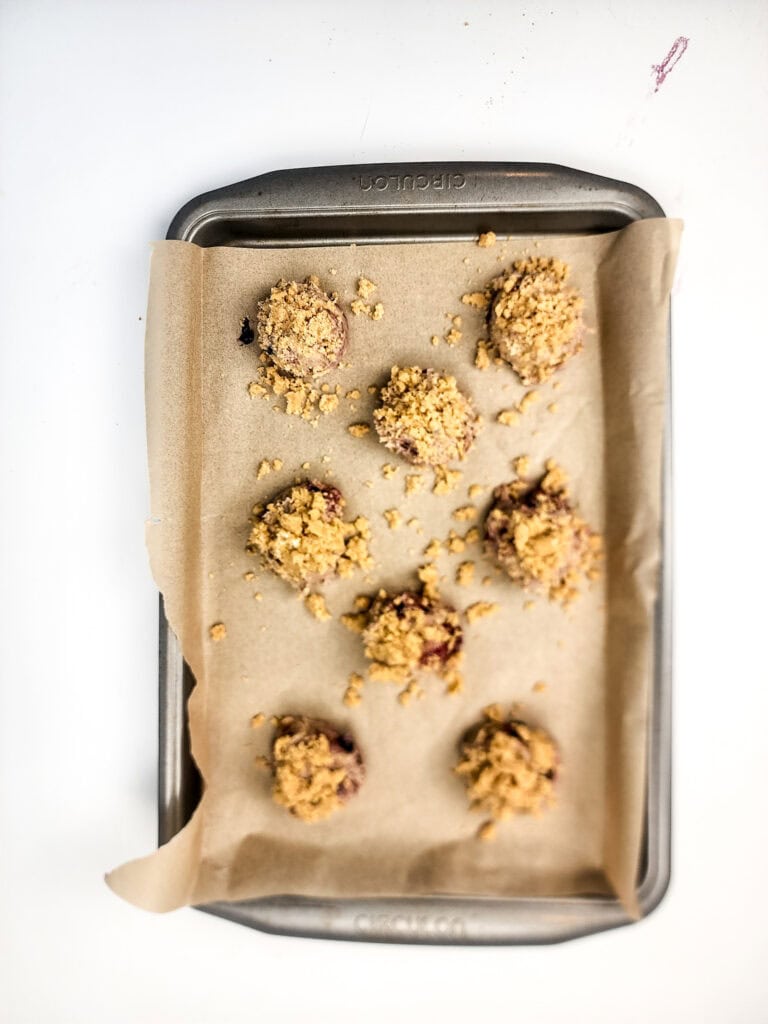 Blueberry Crumble Cookies Process Photo