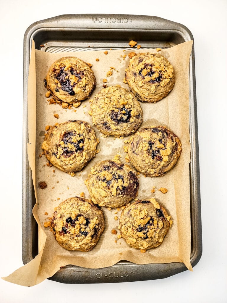 Blueberry Crumble Cookies Process Photo