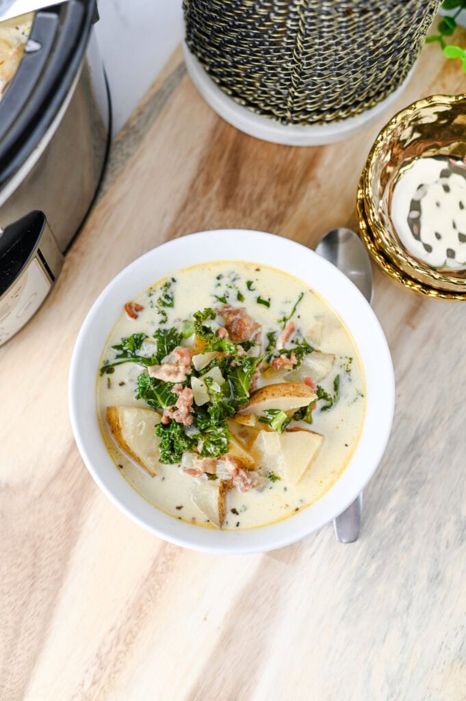 Crockpot Zuppa Toscana Process Photo
