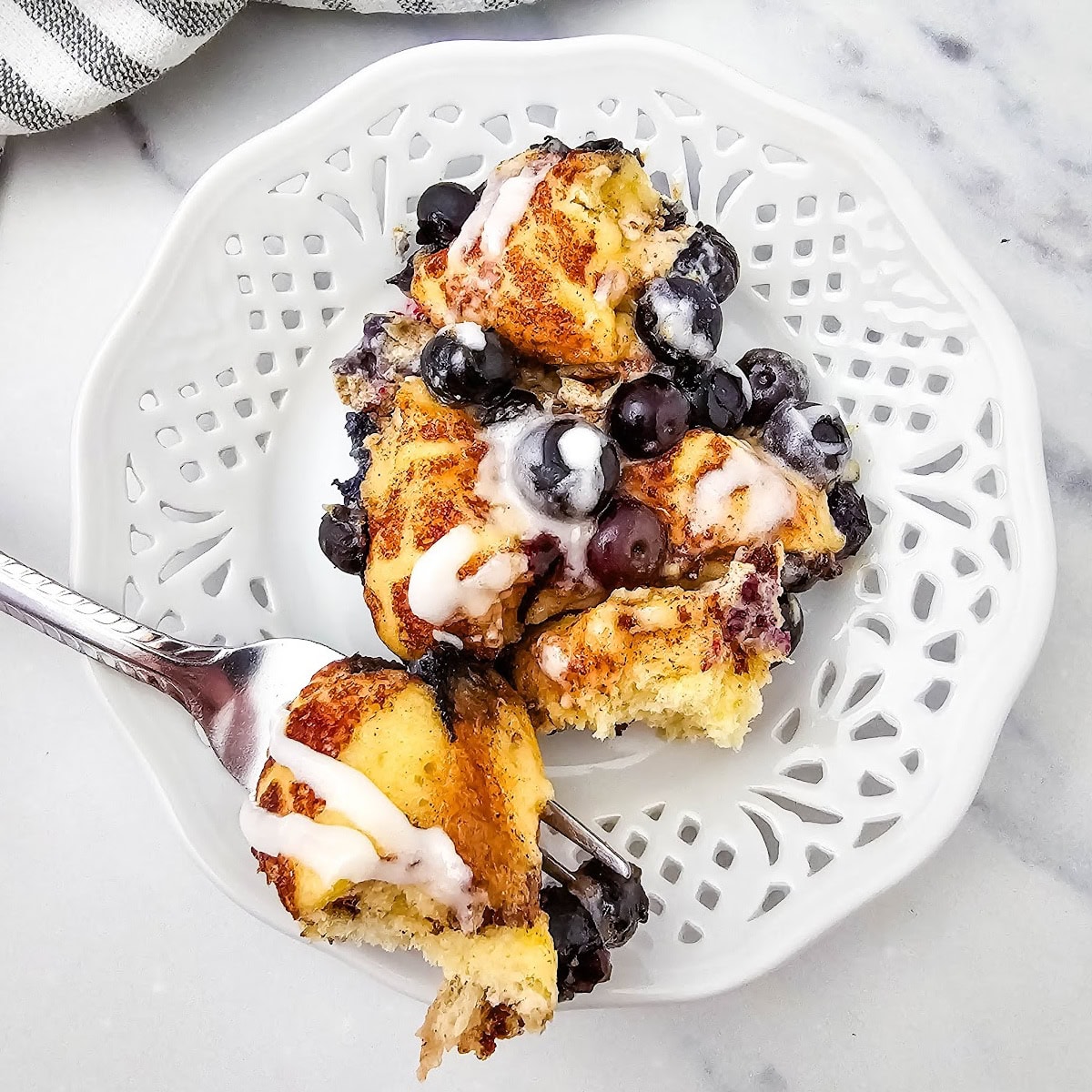 Blueberry Cinnamon Roll Casserole featured image copy