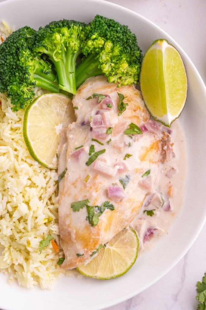 Coconut Lime Chicken Process Photo