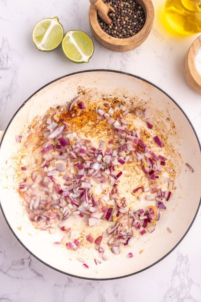 Coconut Lime Chicken Process Photo