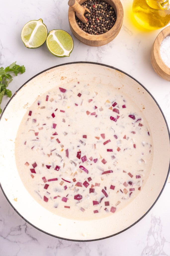 Coconut Lime Chicken Process Photo