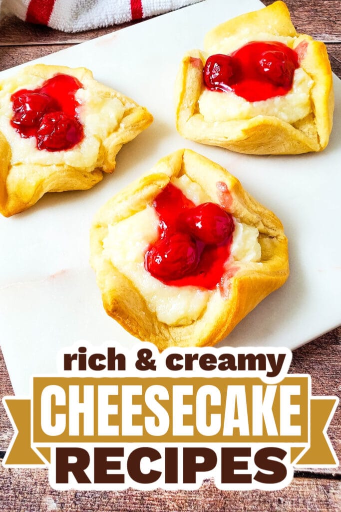 Cheesecake Recipes-Cherry Cheesecake Crescent Pastries