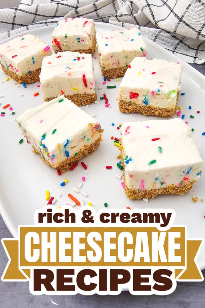 Cheesecake Recipes-Funfetti Cheesecake Bars