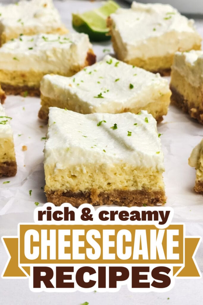 Cheesecake Recipes-Key Lime Cheesecake Pie Bars