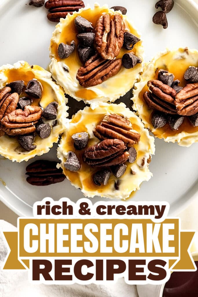 Cheesecake Recipes-No Bake Mini Turtle Cheesecakes