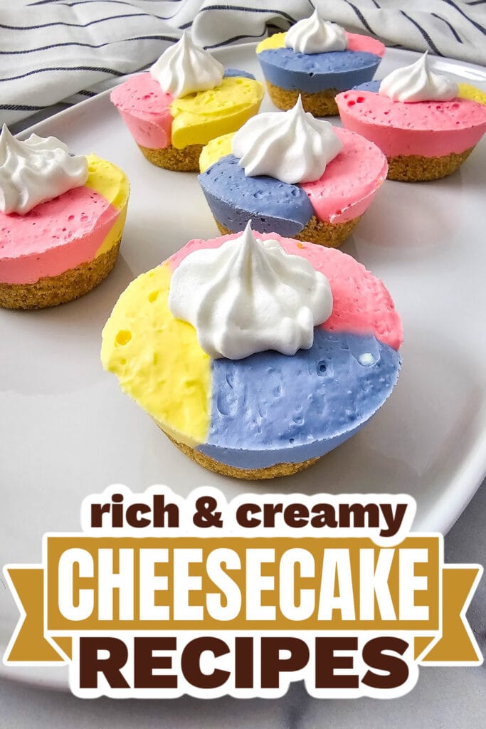 Cheesecake Recipes-No-Bake Unicorn Cheesecake Bites
