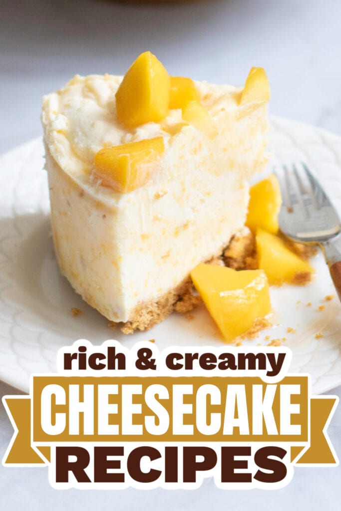 Cheesecake Recipes-Sweet Creamy Tropical Mango Cheesecake