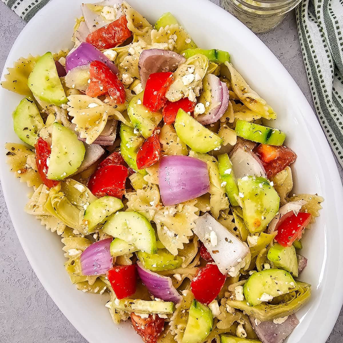 Classic Greek Bow Tie Pasta Salad featured image copy