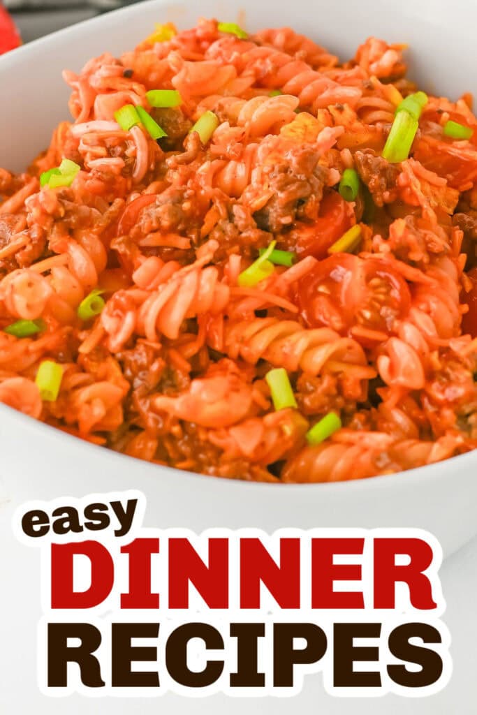 Easy Dinner Ideas-Cheesy Taco Pasta Salad