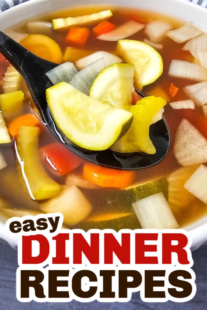Easy Dinner Ideas-Crockpot Vegetable Soup