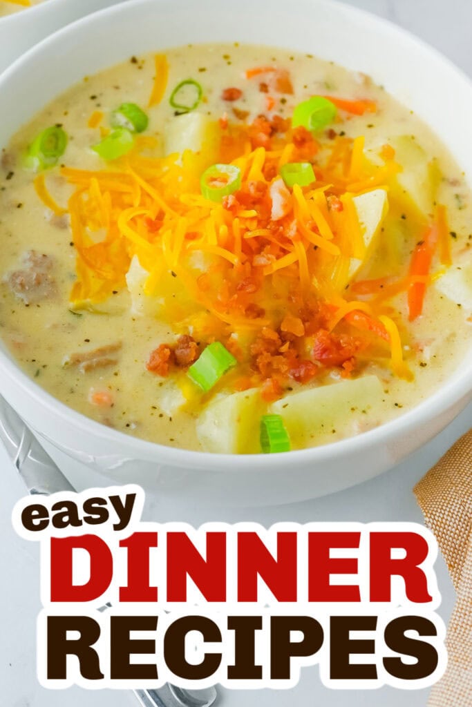 Easy Dinner Ideas-One-Pot Cheeseburger Soup