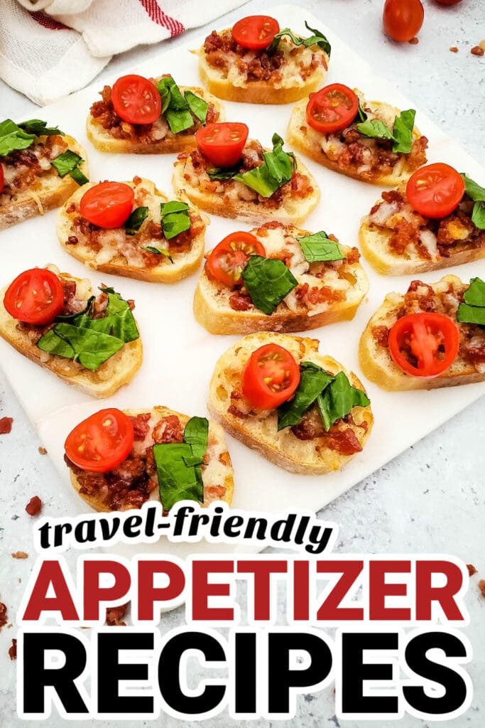 Easy-to-Travel Appetizer-Bacon-Topped BLT Crostini