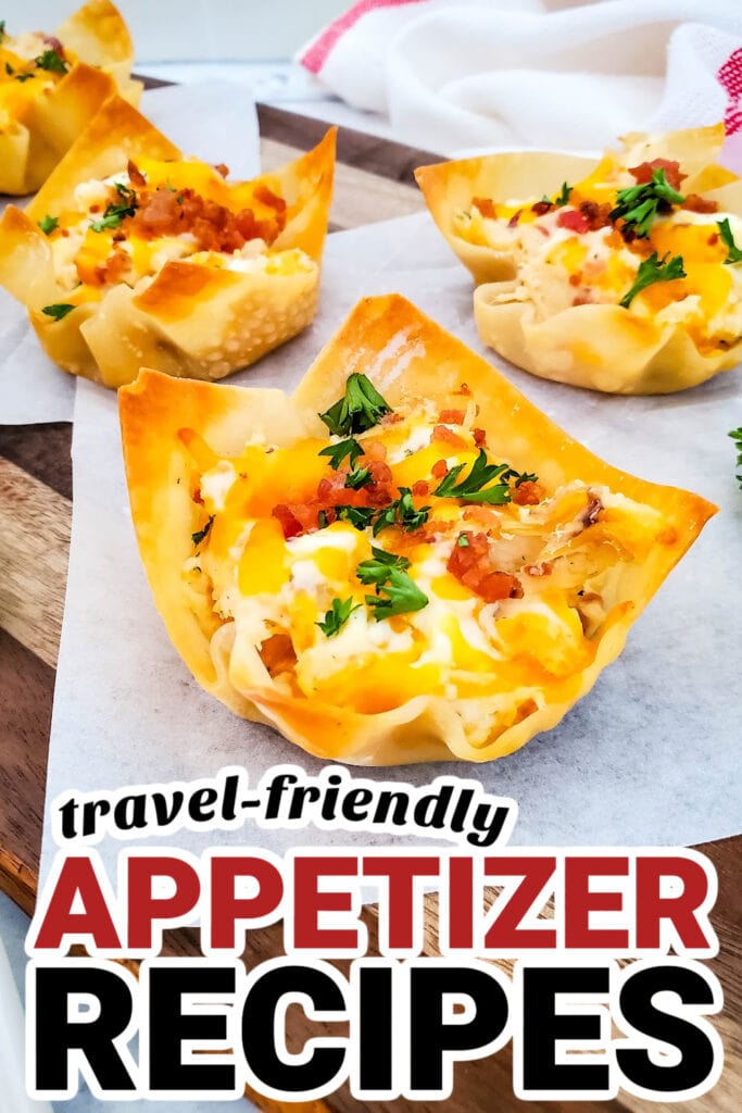 Easy-to-Travel Appetizer-Cheesy Ranch Chicken Wonton Cups