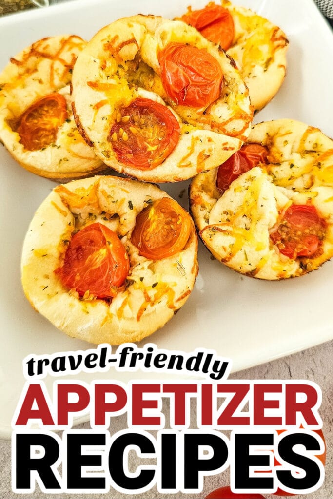 Easy-to-Travel Appetizer-Cheesy Tomato Focaccia Rolls