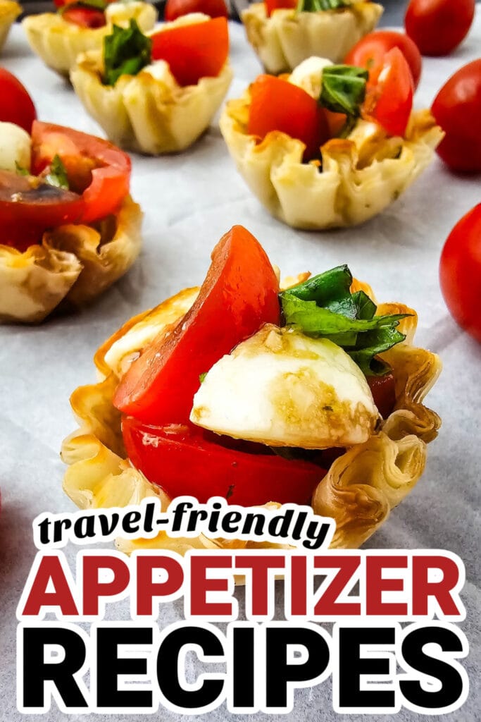 Easy-to-Travel Appetizer-Mini Caprese Cups