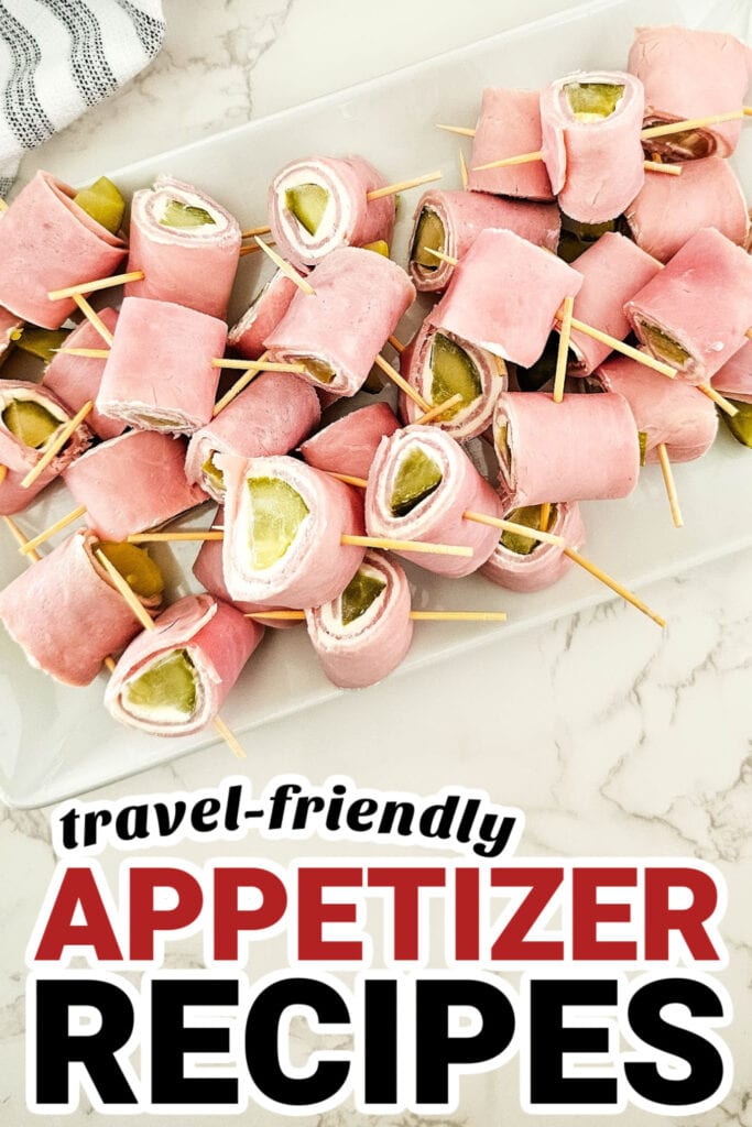 Easy-to-Travel Appetizer-Pickle Ham Rolls