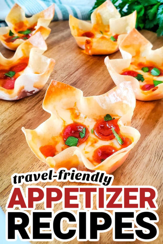 Easy-to-Travel Appetizer- Pizza Wonton Cups