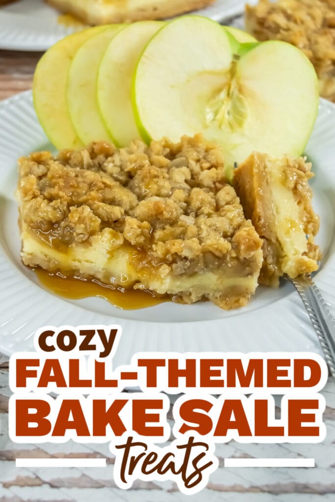 Fall Bake Sale Treats- Caramel Apple Cheesecake with Cinnamon copy